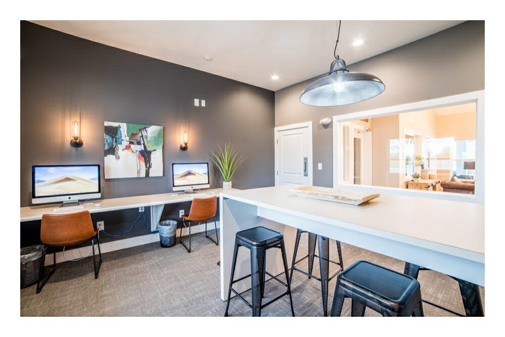 Our business center is free to use and include Mac computers to use for residents.